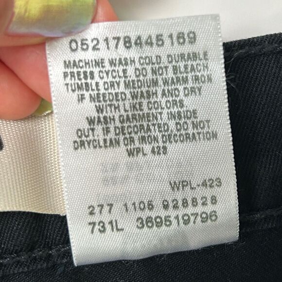 Levi's Vintage 550 Relaxed Fit Cotton Black Denim 2K Jean Shorts Stretch sz 10 - Picture 9 of 9